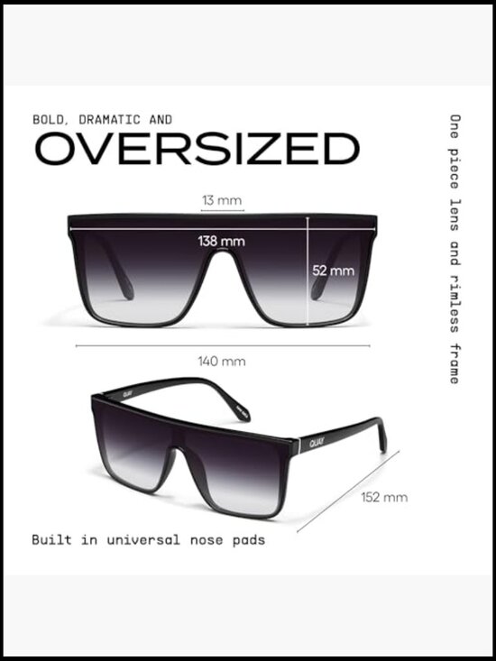 Oversized Shield Sunglasses UV Protected Unisex Shades main image 5